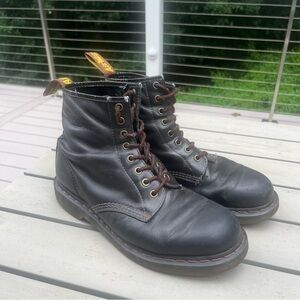 Dr. Martens Dark Brown Leather Men's Boots Air Wair Bouncing Soles Original